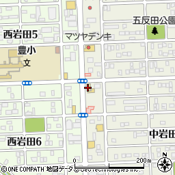 ａｐｏｌｌｏｓｔａｔｉｏｎユタカスタンド岩田ＳＳ周辺の地図