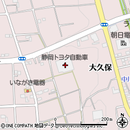 静岡県磐田市大久保6周辺の地図