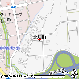 静岡県磐田市北見町周辺の地図