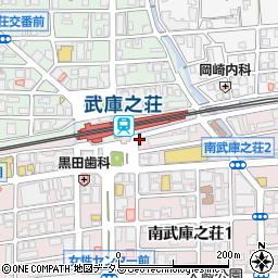 名鉄協商阪急武庫之荘駅前駐車場周辺の地図