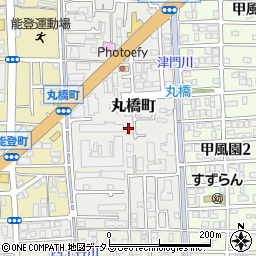 兵庫県西宮市丸橋町周辺の地図