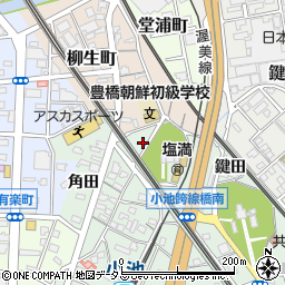 愛知県豊橋市小池町上田周辺の地図