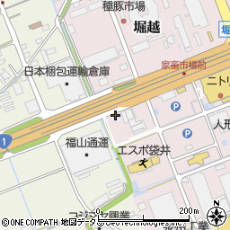 静岡県袋井市堀越441-1周辺の地図