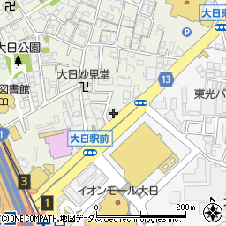 京都銀行大日支店 ＡＴＭ周辺の地図