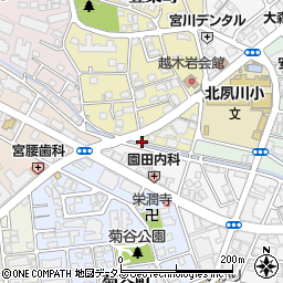 兵庫県西宮市豊楽町1周辺の地図