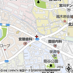 ブランドリバリュー　夙川芦屋店周辺の地図