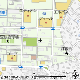 静岡県浜松市中央区小豆餅4丁目周辺の地図