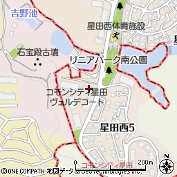 コモンシティ星田ヴェルデコート２番館周辺の地図