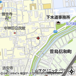 大阪府寝屋川市中神田町23-39周辺の地図