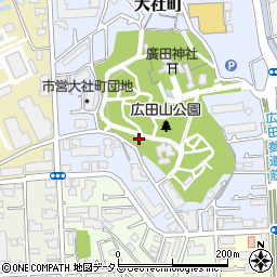 広田山公園トイレ周辺の地図