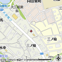 愛知県豊橋市向山町三ノ輪2-2周辺の地図