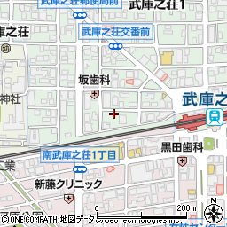 タイムズ武庫之荘駅前第３駐車場周辺の地図