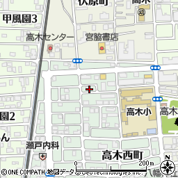 兵庫県西宮市高木西町27周辺の地図