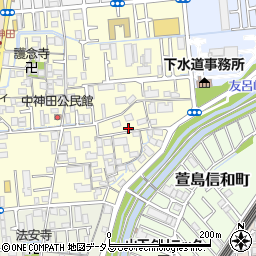 大阪府寝屋川市中神田町20-9周辺の地図