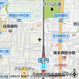 ローソンストア１００庄内駅前店周辺の地図