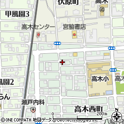 兵庫県西宮市高木西町27-2周辺の地図