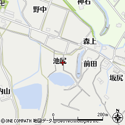 愛知県豊橋市岩崎町池尻周辺の地図