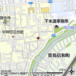 大阪府寝屋川市中神田町20-4周辺の地図