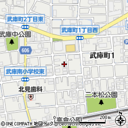 セザール武庫之荘ガーデン周辺の地図