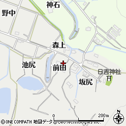 愛知県豊橋市岩崎町前田周辺の地図