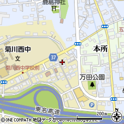 静岡県菊川市加茂265周辺の地図