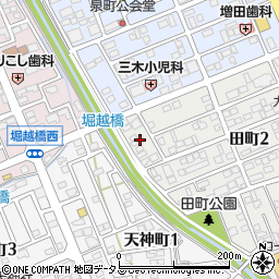 静岡県袋井市田町2丁目11周辺の地図