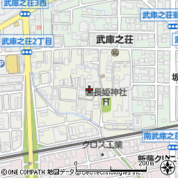 兵庫県尼崎市武庫之荘西周辺の地図