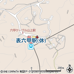 六甲山天覧台周辺の地図
