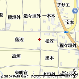 京都府木津川市山城町上狛落辺1周辺の地図