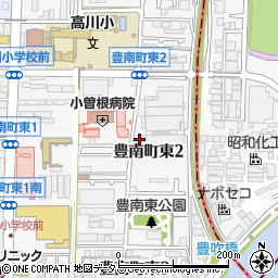 大阪府豊中市豊南町東2丁目周辺の地図