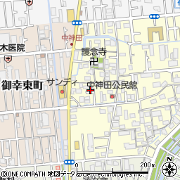 大阪府寝屋川市中神田町16-3周辺の地図