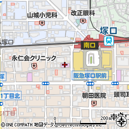 リパークティップネス塚口店駐車場周辺の地図