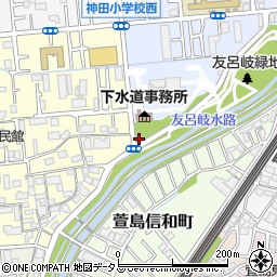 神田中央公園公衆トイレ周辺の地図