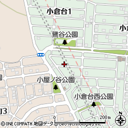 兵庫県神戸市北区小倉台2丁目周辺の地図