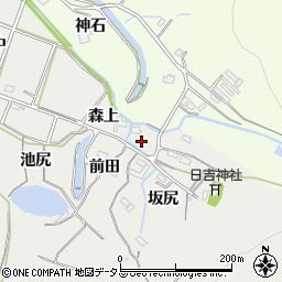 愛知県豊橋市岩崎町森上周辺の地図