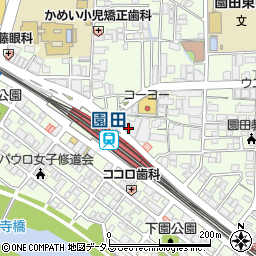 珈琲ロマン園田店周辺の地図