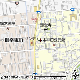 大阪府寝屋川市中神田町16-24周辺の地図