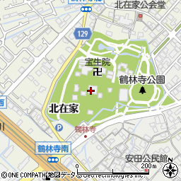 鶴林寺宝物館周辺の地図