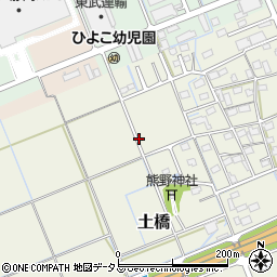 静岡県袋井市土橋周辺の地図