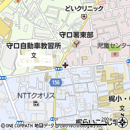 リパーク守口金田町１丁目駐車場周辺の地図