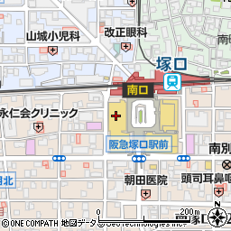 ファミリーマートソコラ塚口店周辺の地図
