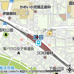 阪急園田周辺の地図