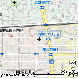 チケパ尼崎南塚口町第１駐車場周辺の地図