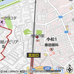 大阪の古銭切手買取ショップあいきスタンプコイン周辺の地図