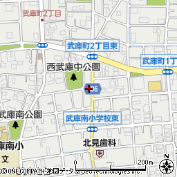 毎日新聞　西武庫之荘販売所周辺の地図