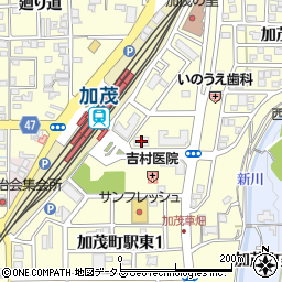 南都銀行加茂支店周辺の地図