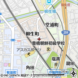 愛知県豊橋市柳生町周辺の地図