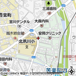 北夙川小学校前周辺の地図