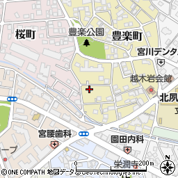 ＳｈａＭａｉｓｏｎ苦楽園周辺の地図