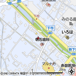 岡山県赤磐市下市周辺の地図